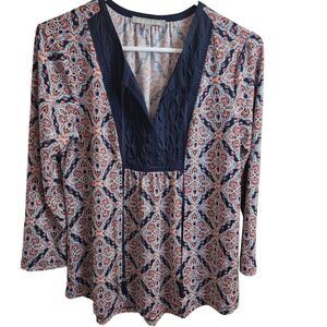 Daniel Rainn Small Boho Geometric Boho Top